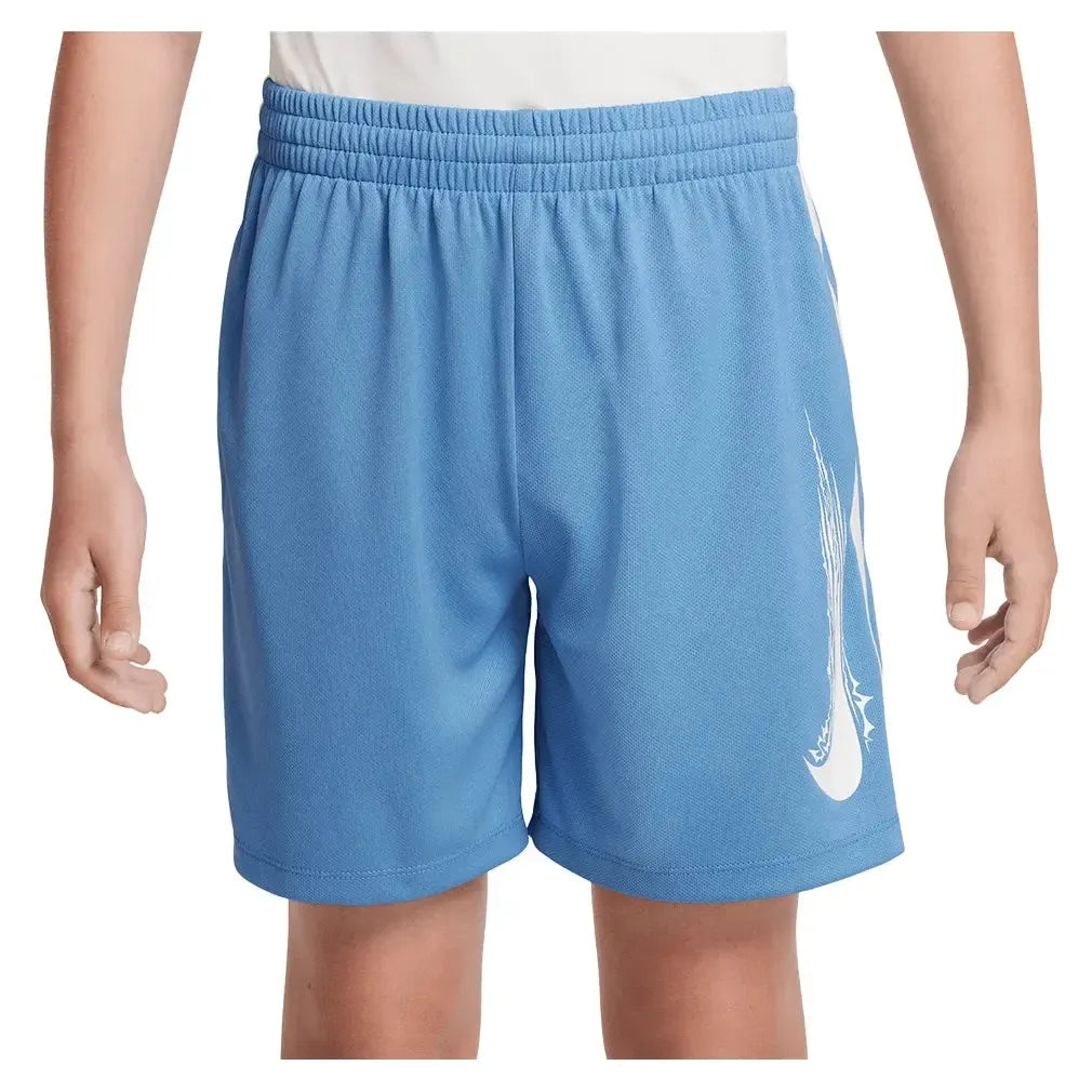 Boys' Dri-FIT Multi Woven Training Short Blue Beyond and White-Apparel-Nike-HF9121-489U25-3-Tennis Express