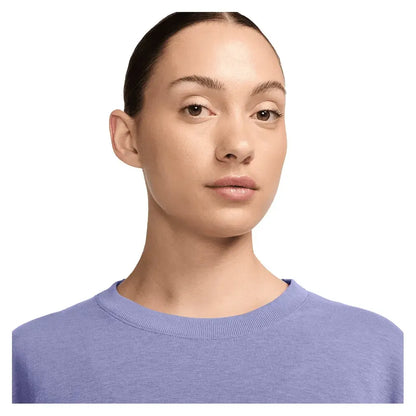 Women's One Relaxed Dri-FIT Cropped Short Sleeve Top Lilac Ice and Clear