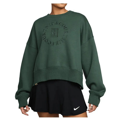 Women's Court Heritage Phoenix Fleece Oversized Long Sleeve Tennis Crew-Apparel-Nike-HJ8988-323_1-Tennis Express
