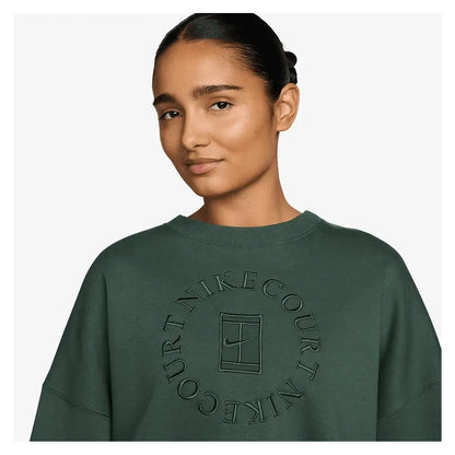 Women's Court Heritage Phoenix Fleece Oversized Long Sleeve Tennis Crew