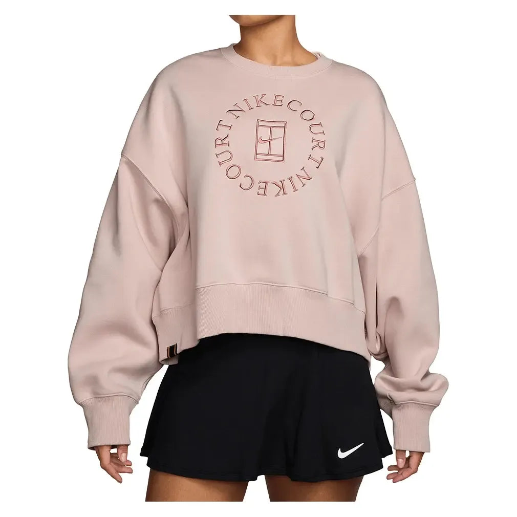 Women's Court Heritage Phoenix Fleece Oversized Long Sleeve Tennis Crew-Apparel-Nike-HJ8988-667-Tennis Express