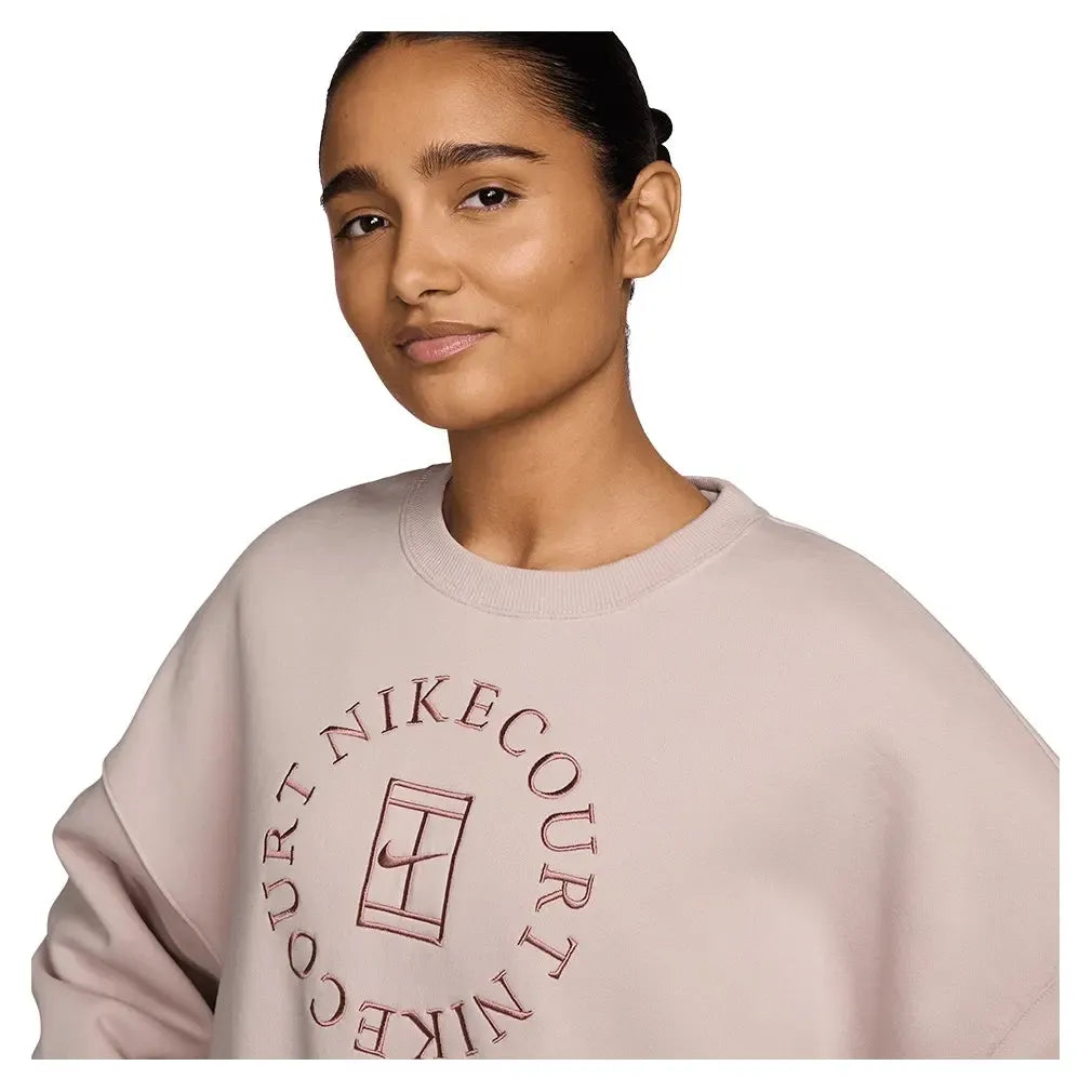 Women's Court Heritage Phoenix Fleece Oversized Long Sleeve Tennis Crew