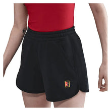 Women's Court Heritage Mid-Rise Fleece Tennis Shorts Black-Apparel-Nike-HJ8990-010-Tennis Express