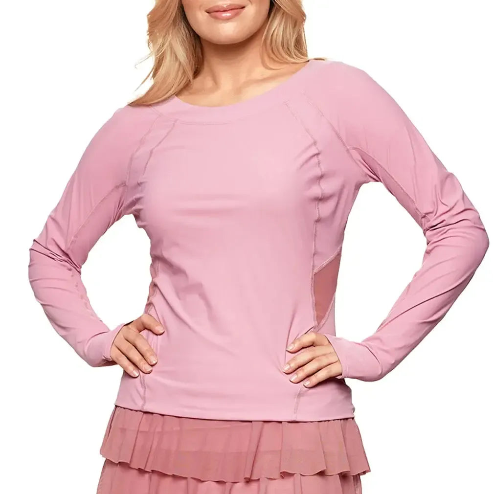Women's Her Majesty Long Sleeve Tennis Top Malva-Apparel-Bobbe-HM-MVF24-Tennis Express