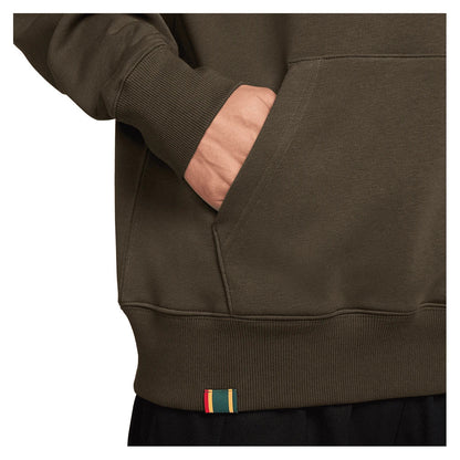 Men's Court Dri-FIT Heritage Fleece Pullover Tennis Hoodie Dark Hazel and Saffron Quartz
