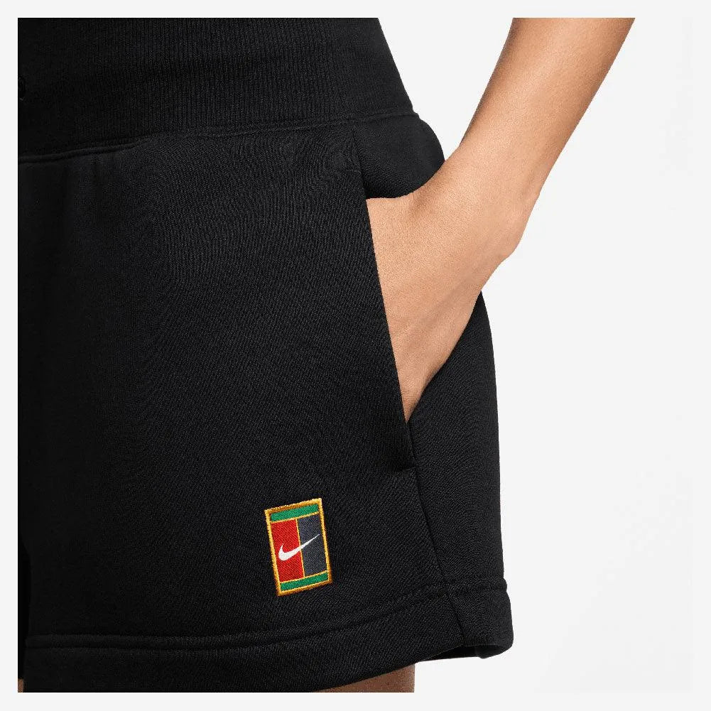Women's Court High-Waisted Heritage Phoenix Fleece Tennis Shorts Black