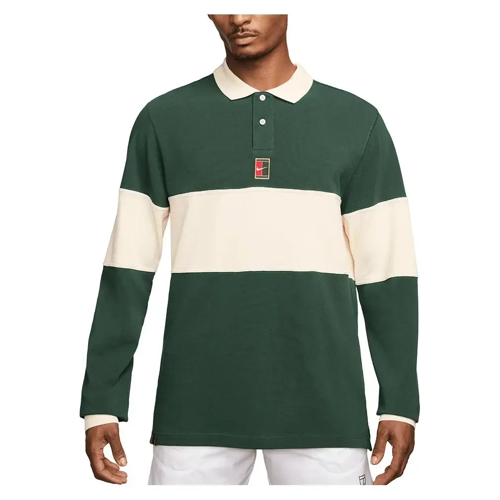 Men's Court Heritage Long Sleeve Tennis Polo-Apparel-Nike-HQ1748-H25-323-3-Tennis Express