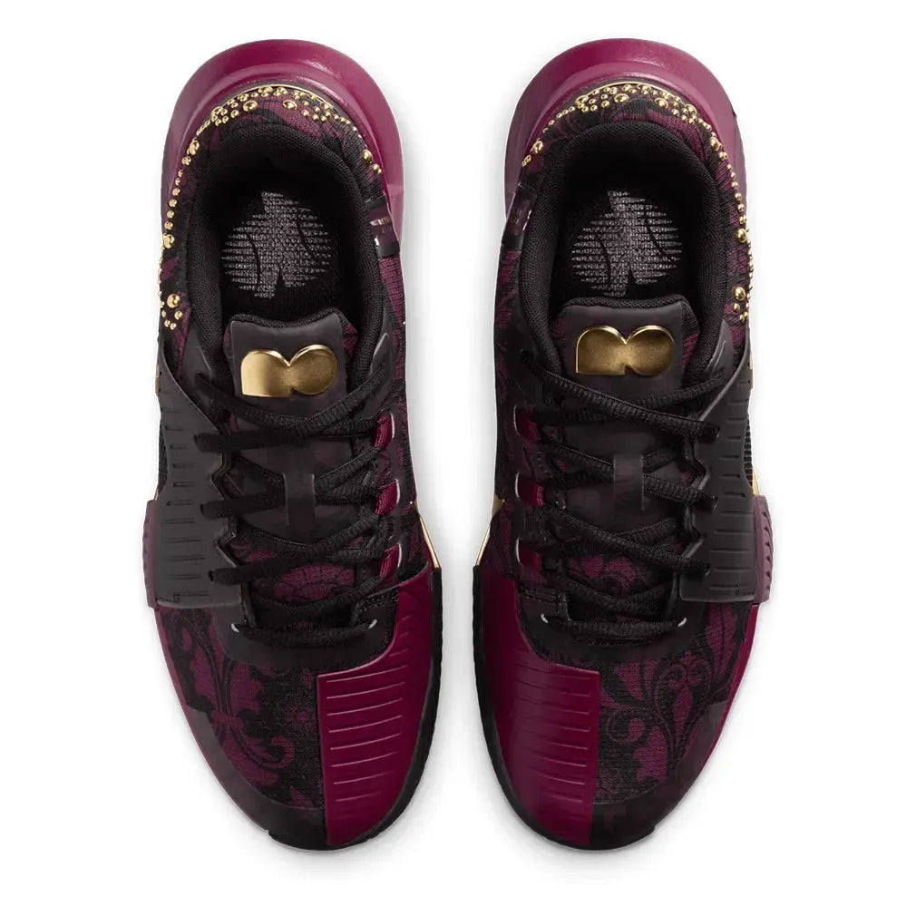Women's Naomi Osaka Zoom GP Challenge 1 Tennis Shoes Bordeaux and Metallic Gold