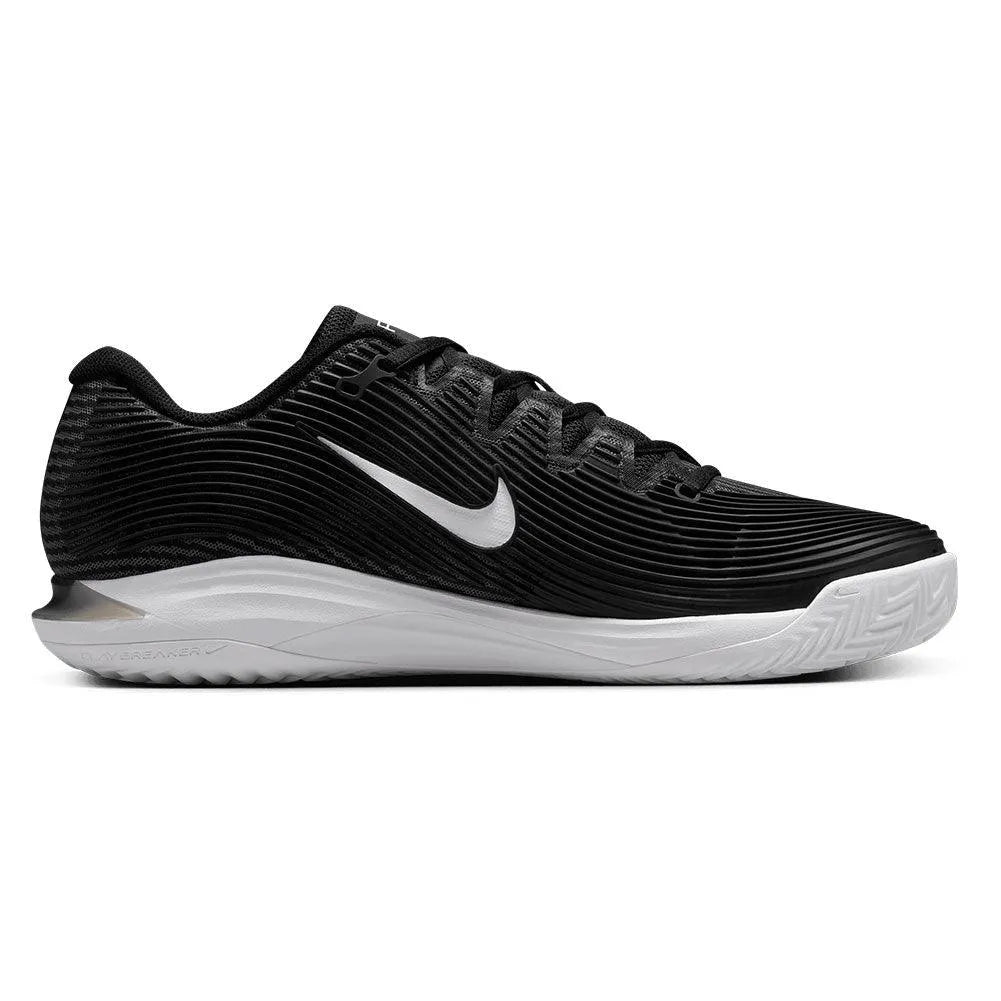 Mens Zoom Vapor 12 Clay Tennis Shoes Black and White