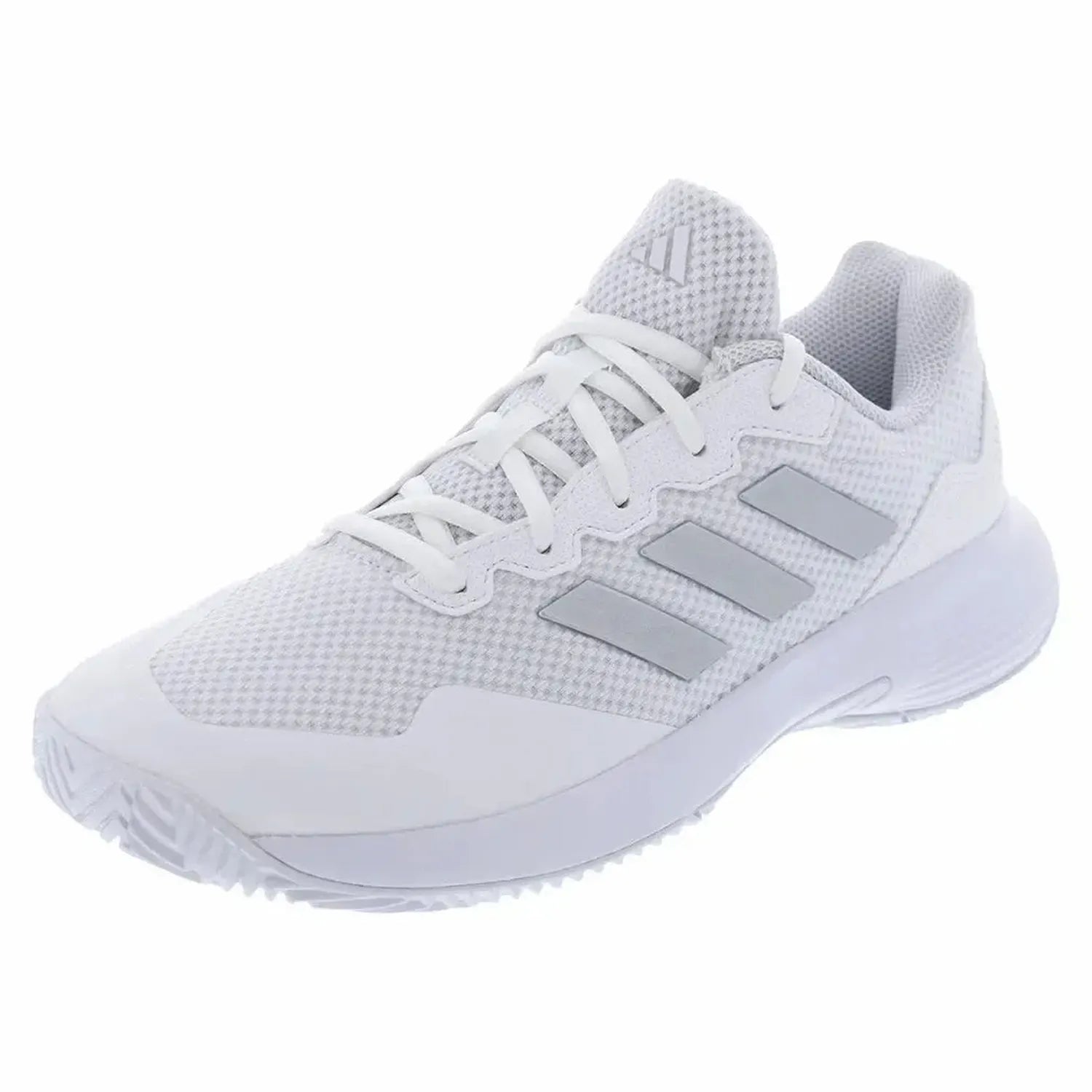 Women's GameCourt 2 Tennis Shoes Footwear White and Metallic Silver-Footwear-Adidas-HQ8476-Bcopy-Tennis Express