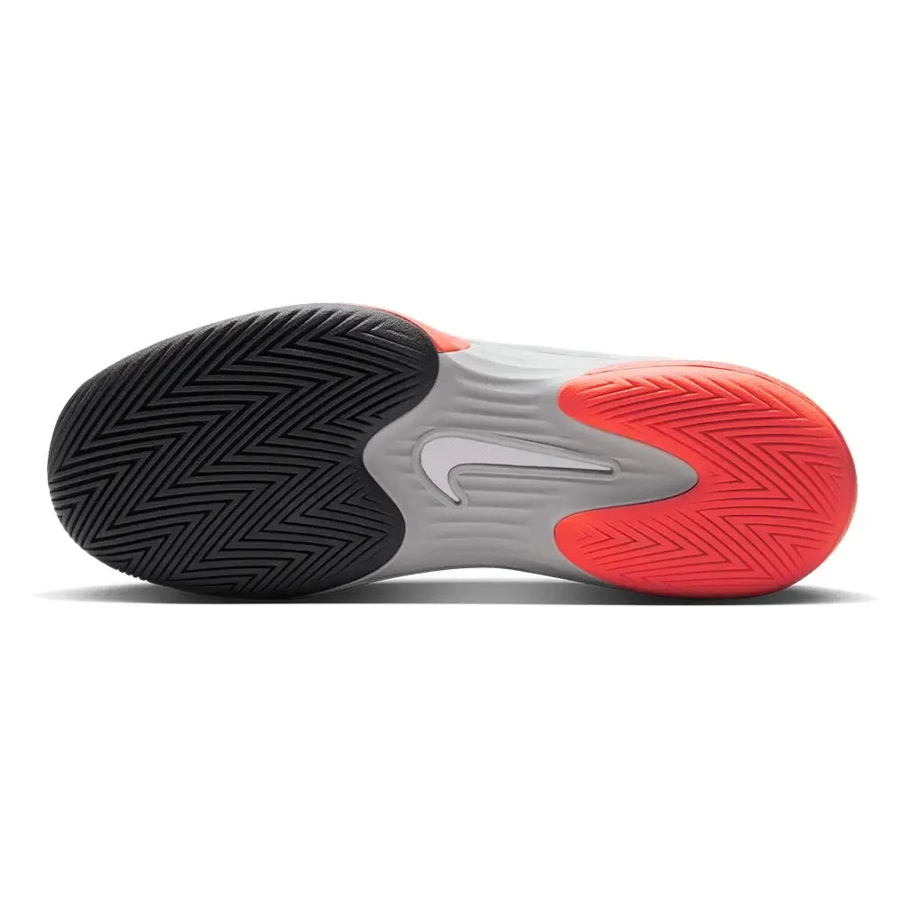 Women's Zoom Vapor 12 Premium Tennis Shoes White and Hot Lava