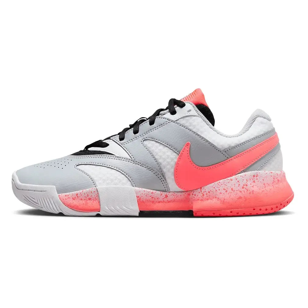 Women's Court Lite 4 Premium Tennis Shoes White and Hot Lava