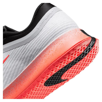 Men's Zoom Vapor Pro 3 Premium Tennis Shoes White and Hot Lava