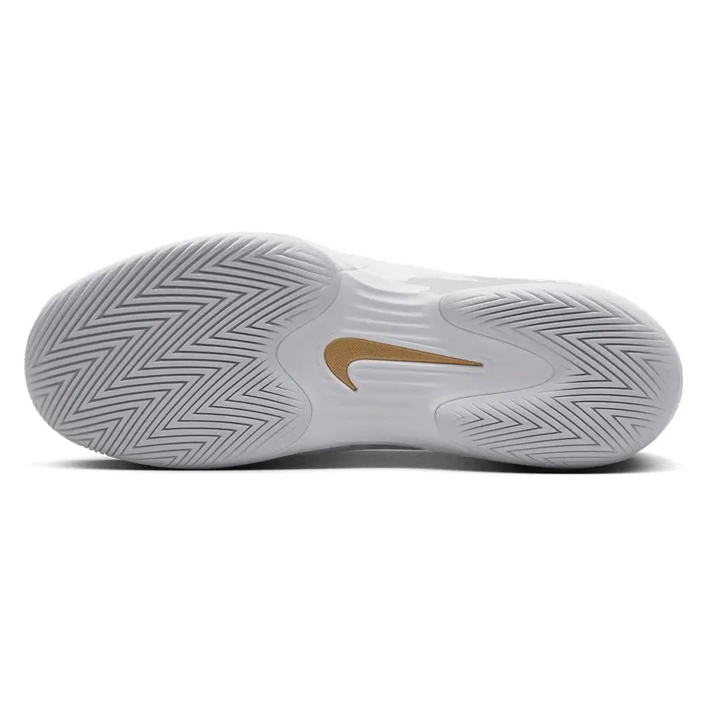 Men's Zoom Vapor 12 Magnolia Tennis Shoes White and Metallic Gold