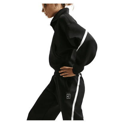 Women's Court Dri-FIT Advantage Mid Rise Tennis Pant Black and White