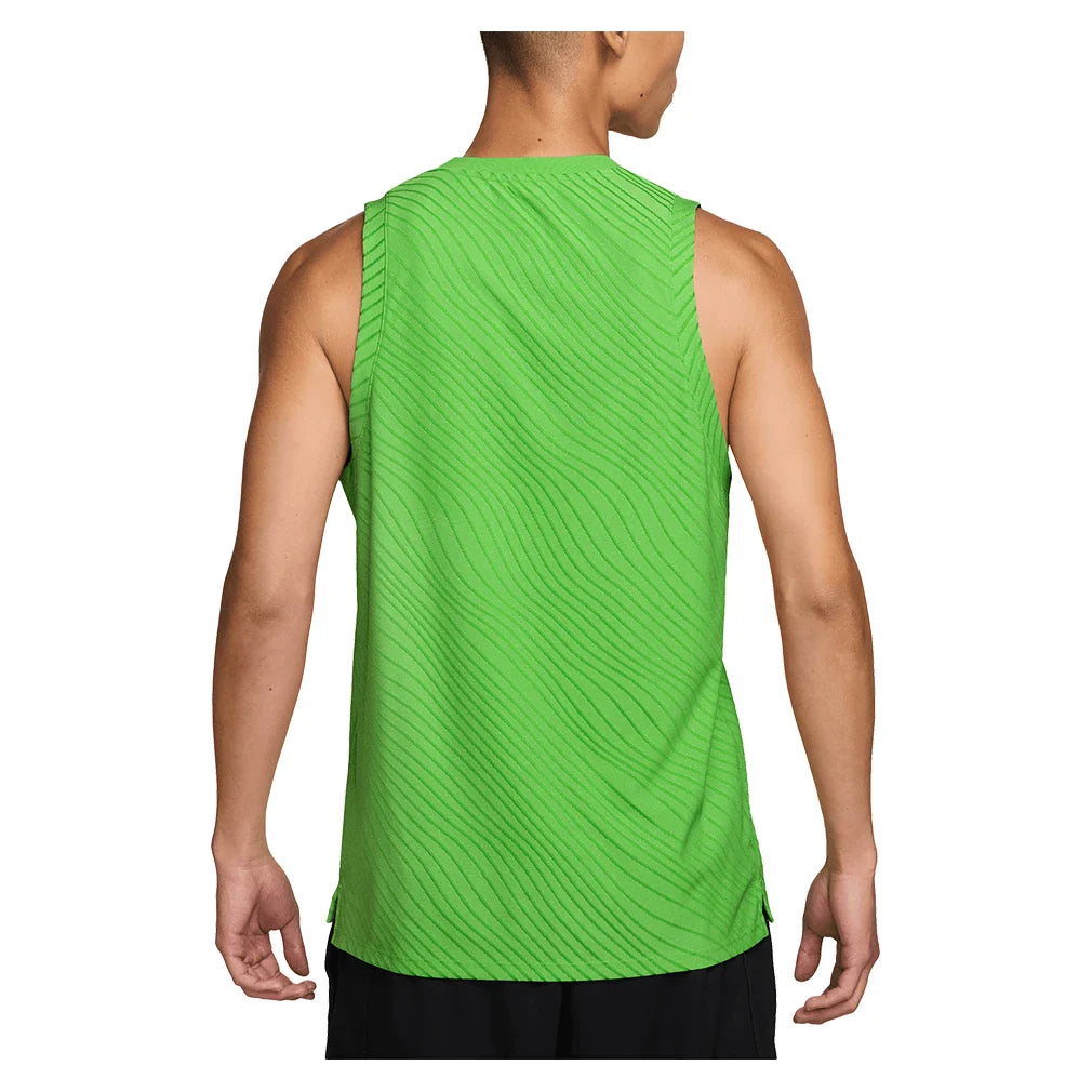 Men's Melbourne Court Dri-FIT Advantage Slam Tennis Tank Mean Green and Black