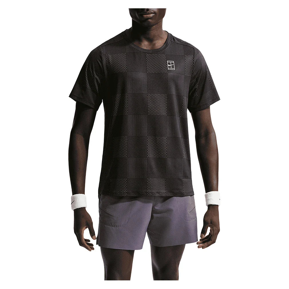 Men's Court Advantage Dri-FIT Tennis Top-Apparel-Nike-010 Black/White-XS, [current_file_name-Tennis Express