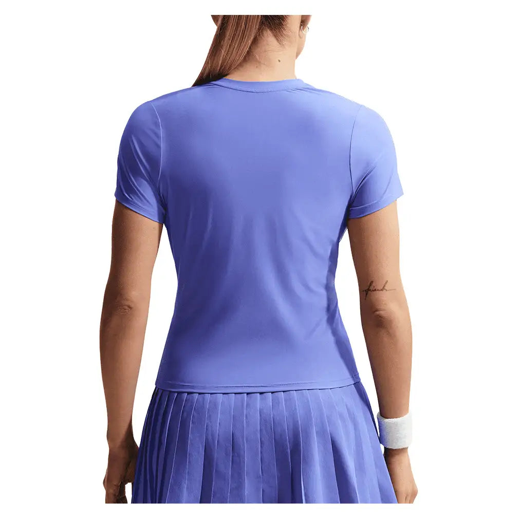 Women's Victory Dri-FIT Short-Sleeve Tennis Top Sapphire and White