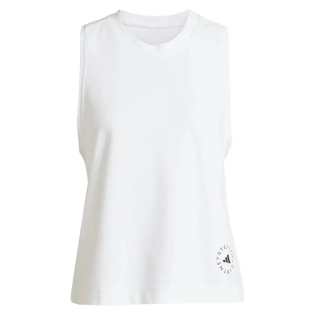 Women's Stella McCartney Logo Tank Top White-Apparel-Adidas-IB6858_2-Tennis Express