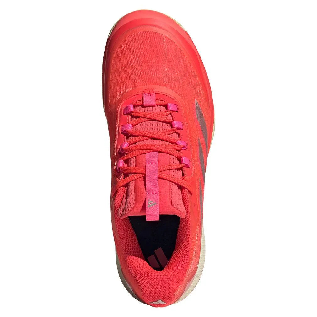 Women's Avacourt 2 Tennis Shoes Lucid Red and Silver Metallic