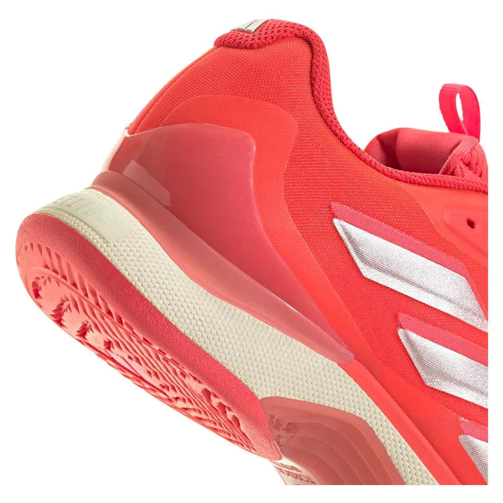 Women's Avacourt 2 Tennis Shoes Lucid Red and Silver Metallic
