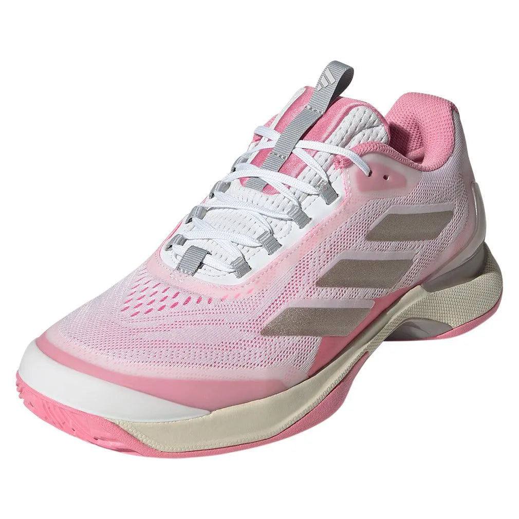 Women's Avacourt 2 Tennis Shoes Champagne White and Lucid Pink-Footwear-Adidas-IH0510-S25-Y-1-[Sku]-Tennis Express