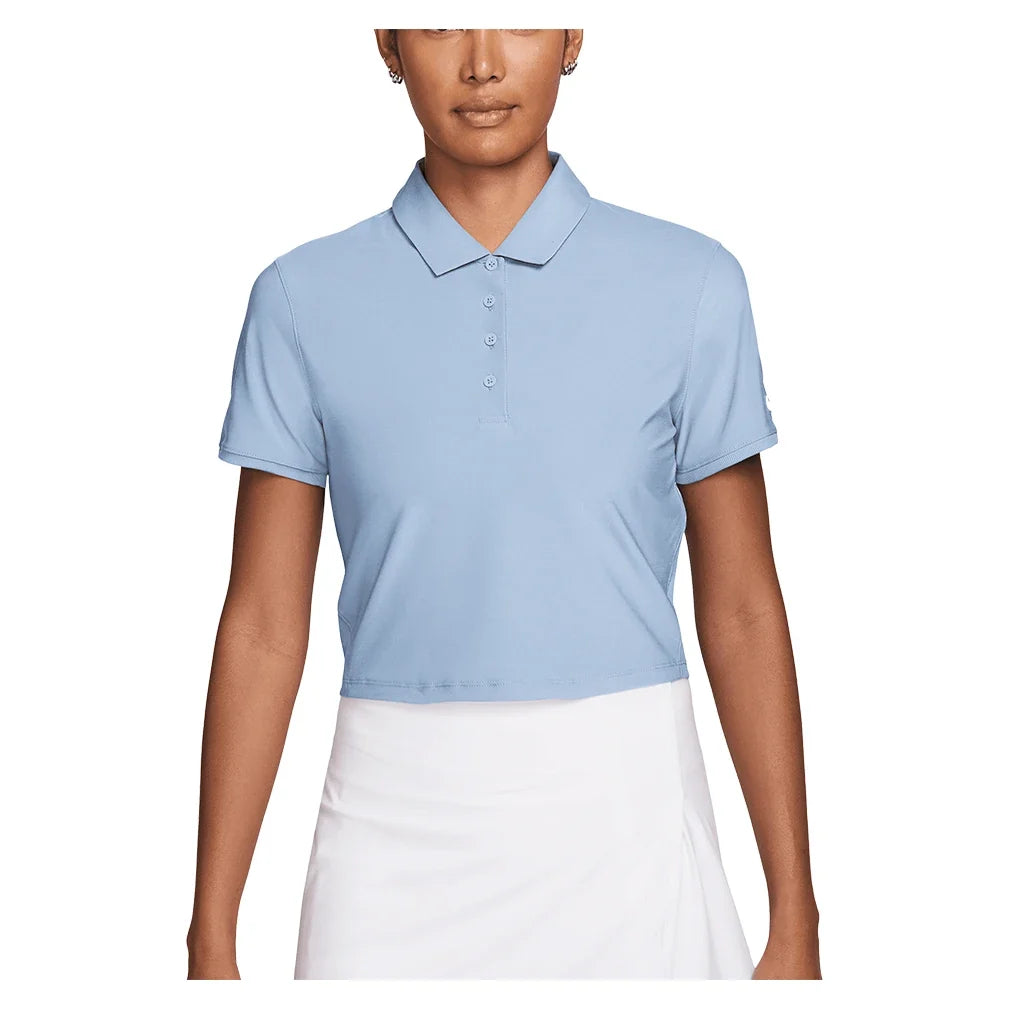 Women's Dri-FIT Victory Short Sleeve Cropped Tennis Polo-Apparel-Nike-IH0519-407-Tennis Express