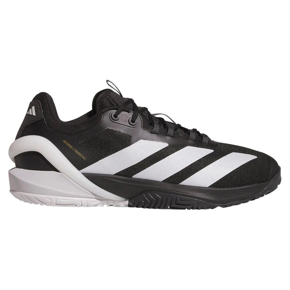 Men's Adizero Cybersonic 2 Tennis Shoes Core Black and Carbon