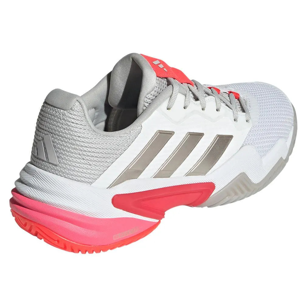 Women's Barricade 13 Tennis Shoes White and Lucid Red