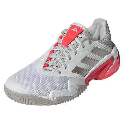 Women's Barricade 13 Tennis Shoes White and Lucid Red-Footwear-Adidas-IH2967-S25-Y-Tennis Express