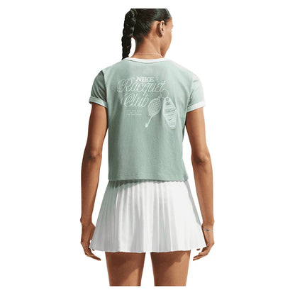 Women's Heritage Racquet Club Tennis T-Shirt Steam and Barely Green