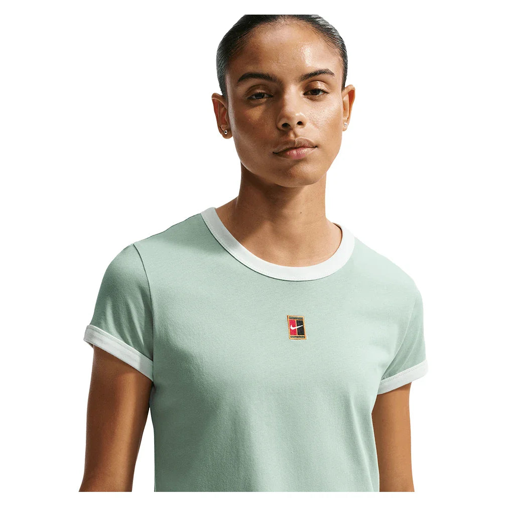 Women's Heritage Racquet Club Tennis T-Shirt Steam and Barely Green