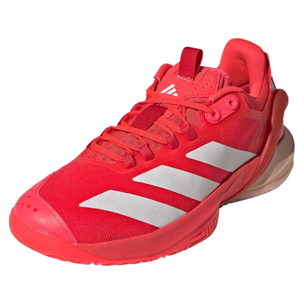 Women's Adizero Cybersonic 2 Tennis Shoes Lucid Red and Powder Coral-Footwear-Adidas-IH8102-S25-Y-Tennis Express