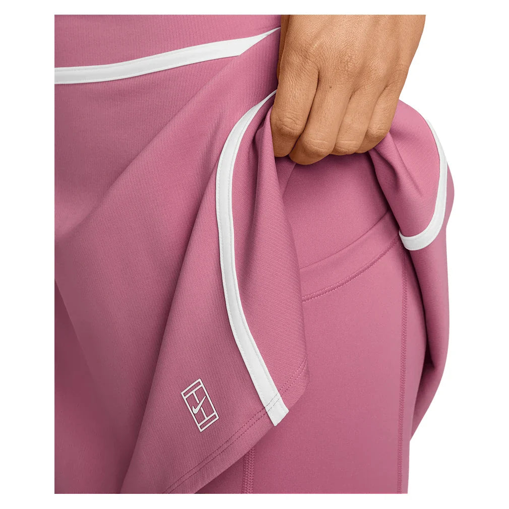 Women's Court Dri-FIT Advantage High-Rise Novelty Tennis Skort Peony and White