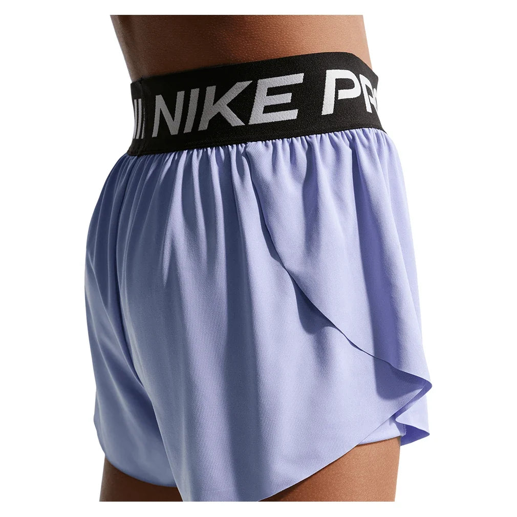 Girls' Pro Dri-FIT 2in1 Knit Training Short Light Thistle and Black