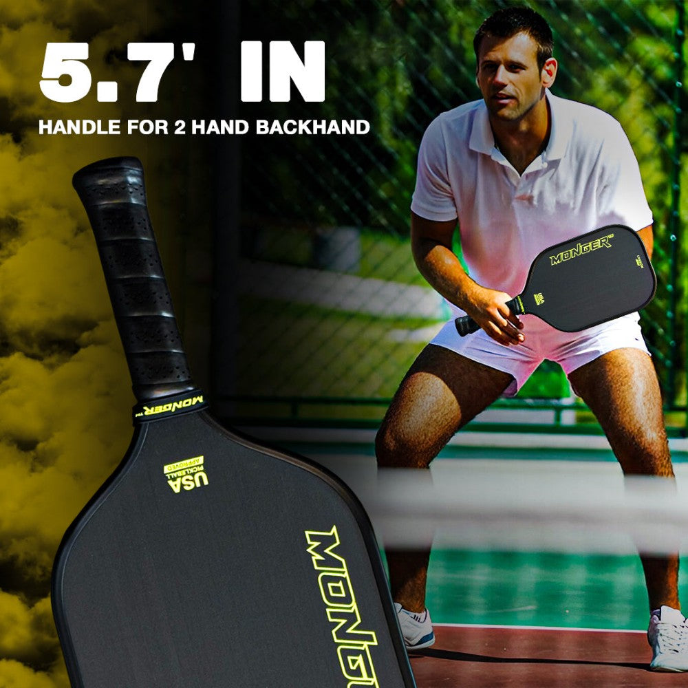 PickleballMonger Pickleball Carbon Power Pro Gen 2 Pickleball Paddle | Gold