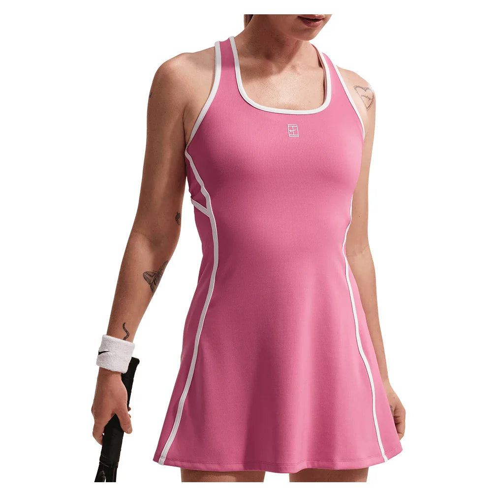 Women's Court Dri-FIT Advantage Novelty Tennis Dress Peony and White
