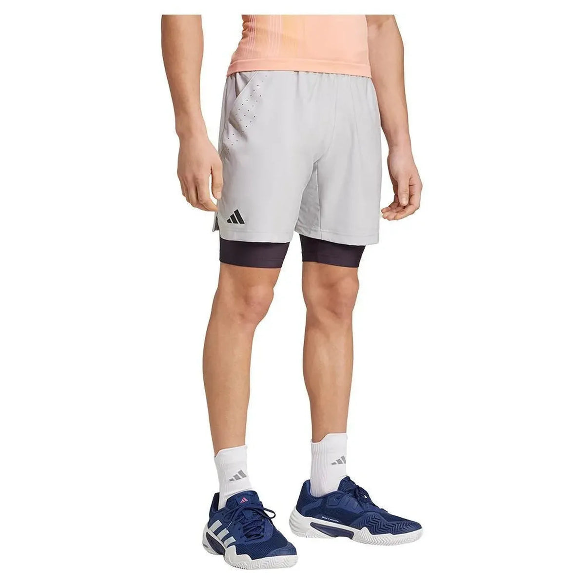 Mens Short and Tight Tennis Set Grey-Apparel-Adidas-IW6200_3-Tennis Express