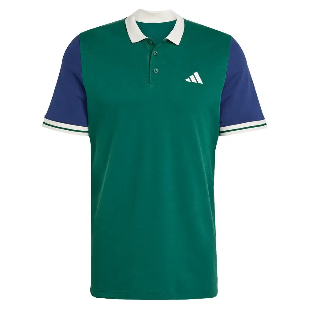 Men's Heritage Tennis Polo Collegiate Green-Apparel-Adidas-JC6745-S25-Tennis Express