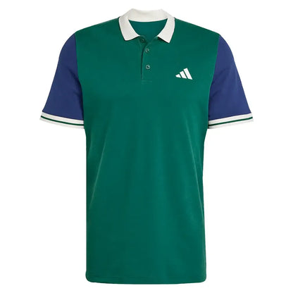 Men's Heritage Tennis Polo Collegiate Green-Apparel-Adidas-JC6745-S25-Tennis Express