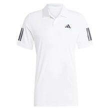 Men's Club 3 Stripe Tennis Polo White-Apparel-Adidas-JE0412-S25-1-Tennis Express