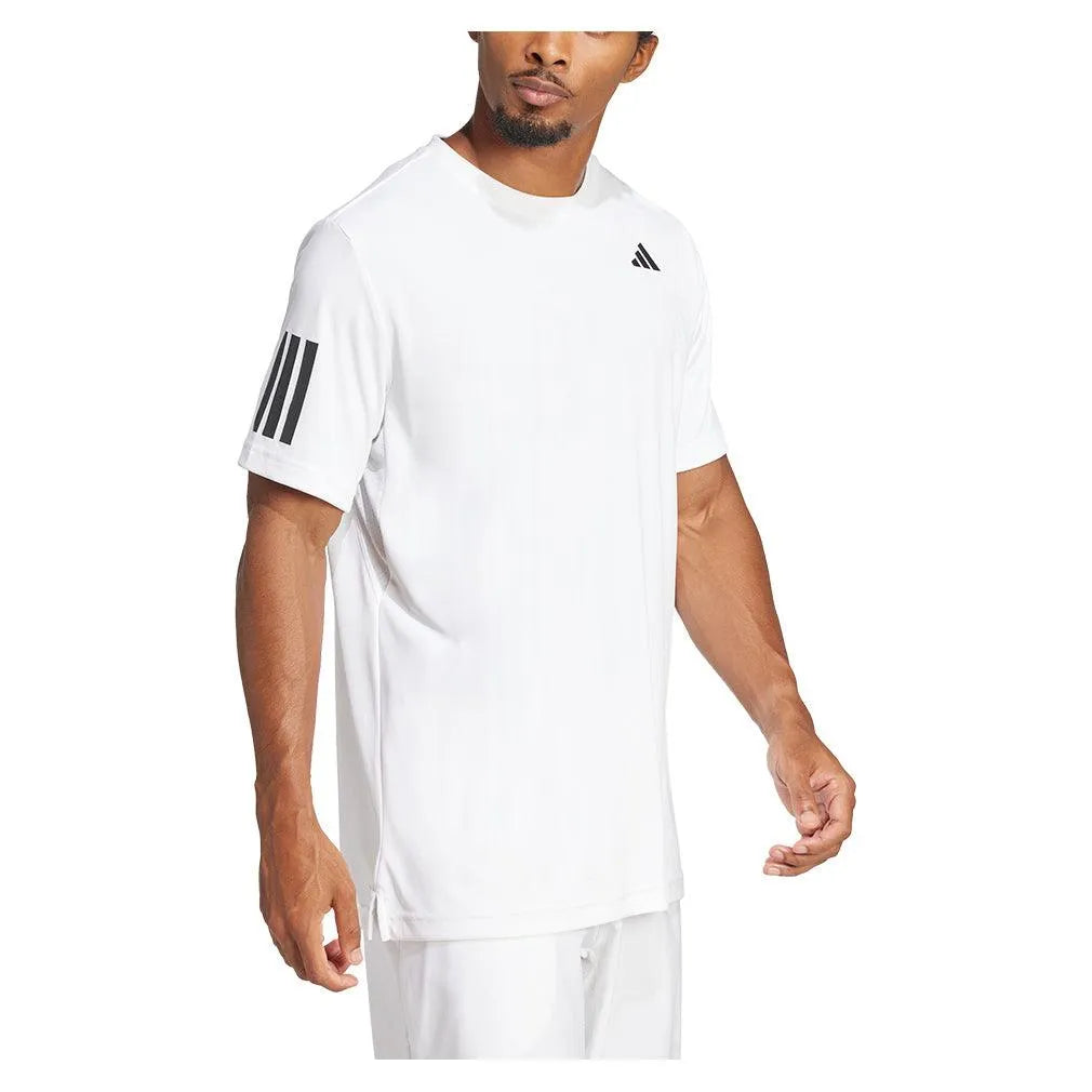 Men's Club 3 Stripe Tennis Top White