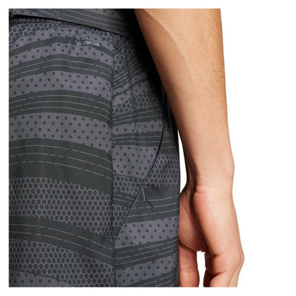 Men's Club Graphic 7 inch Tennis Shorts Carbon and Black