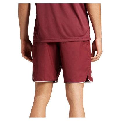 Men's Club 9 inch Tennis Short Shadow Red
