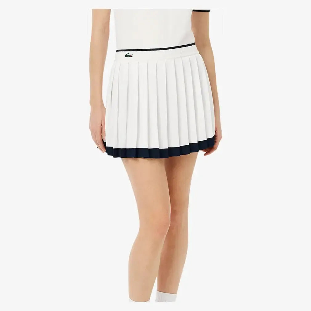 Women's Heritage Tennis Skort-Apparel-Lacoste-JF8576-B-white-Tennis Express