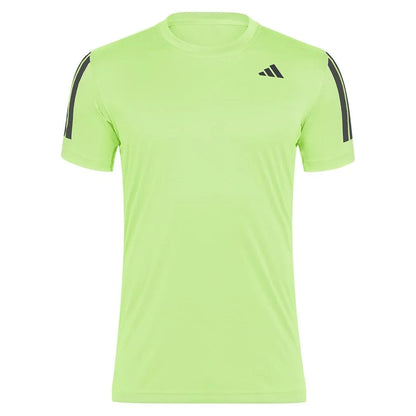 Men's Club 3 Stripe Tennis Top Lucid Lemon-Apparel-Adidas-JG0979-S25-1_60bfb294-e457-40b8-accf-f90a99bc8e26-Tennis Express