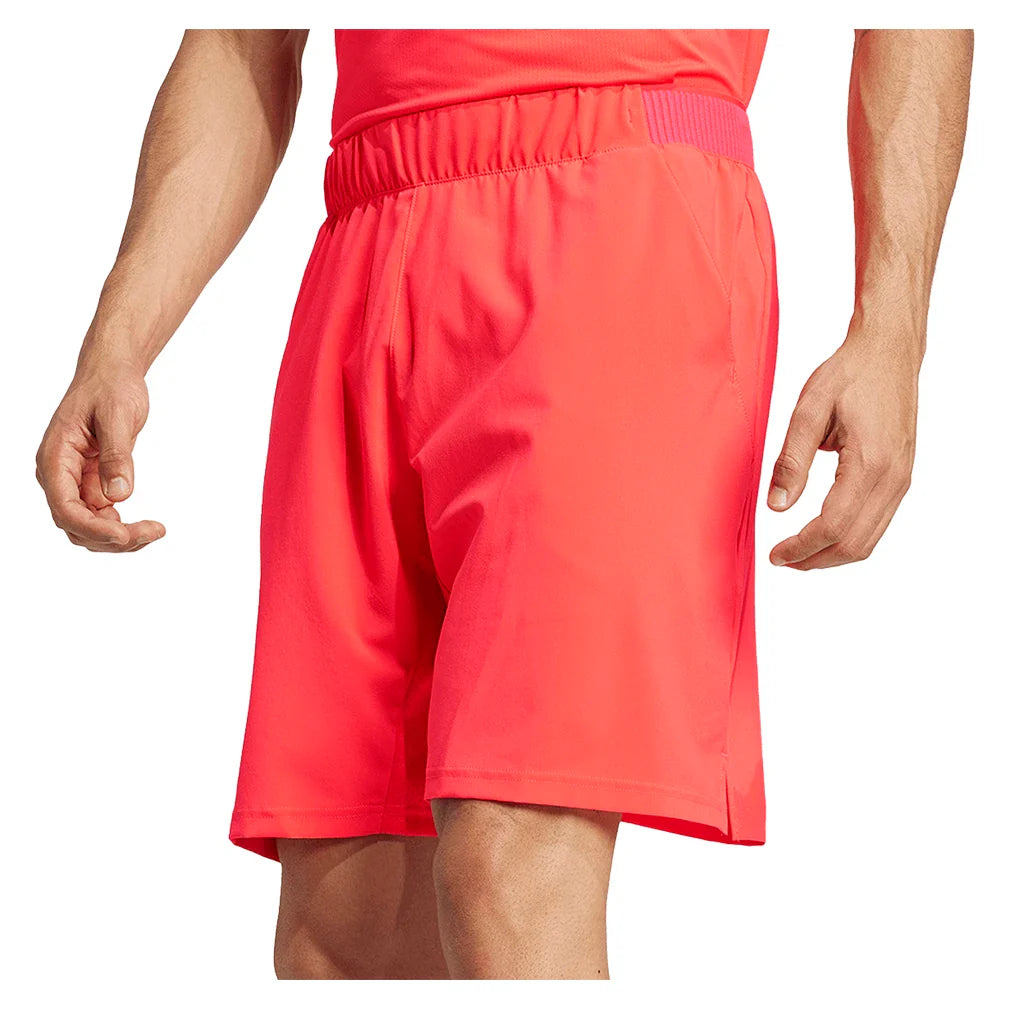 Men's Club Stretch Woven 9 inch Tennis Shorts Semi Lucid Red