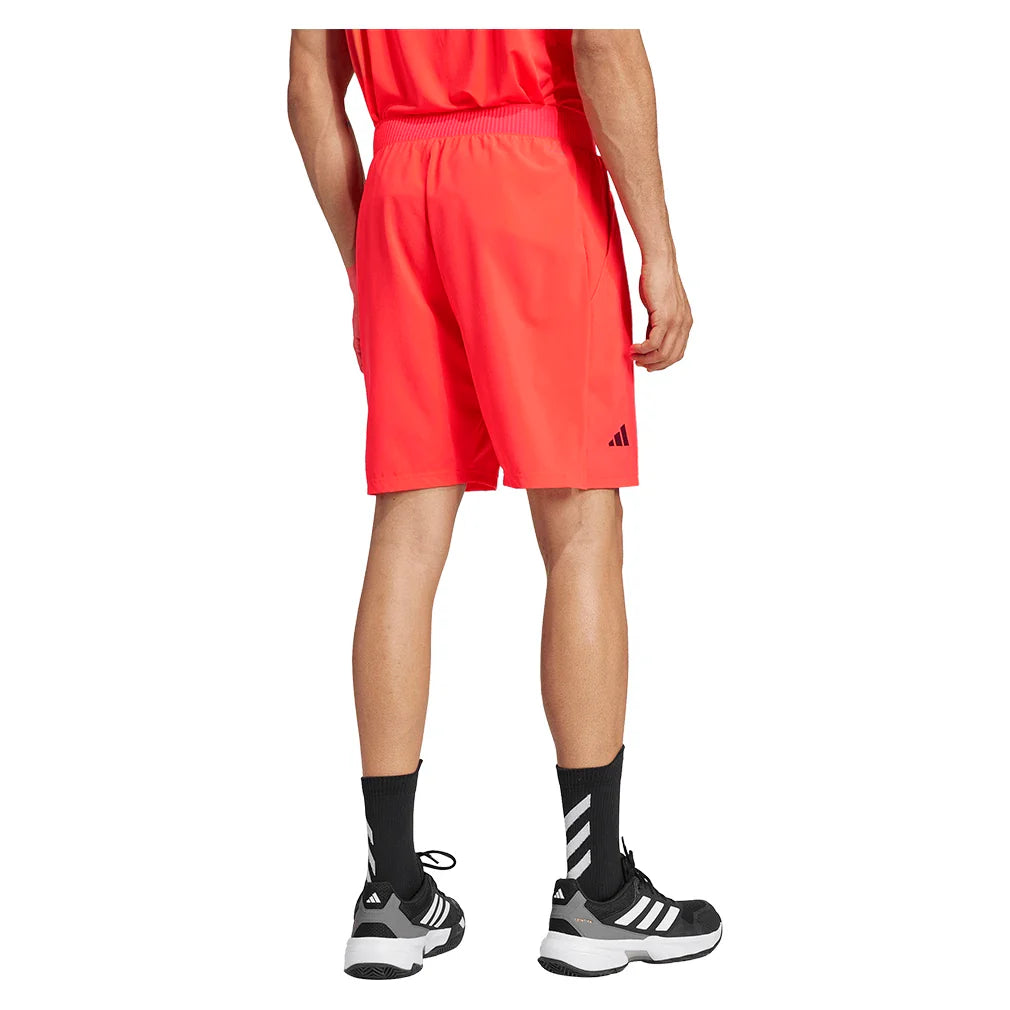 Men's Club Stretch Woven 9 inch Tennis Shorts Semi Lucid Red