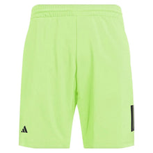 Men's Club 3 Stripe 9 inch Tennis Shorts Lucid Lemon-Apparel-Adidas-JG3590-S25-1_68529d0a-89bf-4c94-bcac-43e2fcc6db8a-Tennis Express