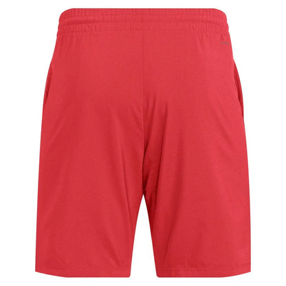 Men's Club 3 Stripe 7 inch Tennis Shorts Semi Lucid Red